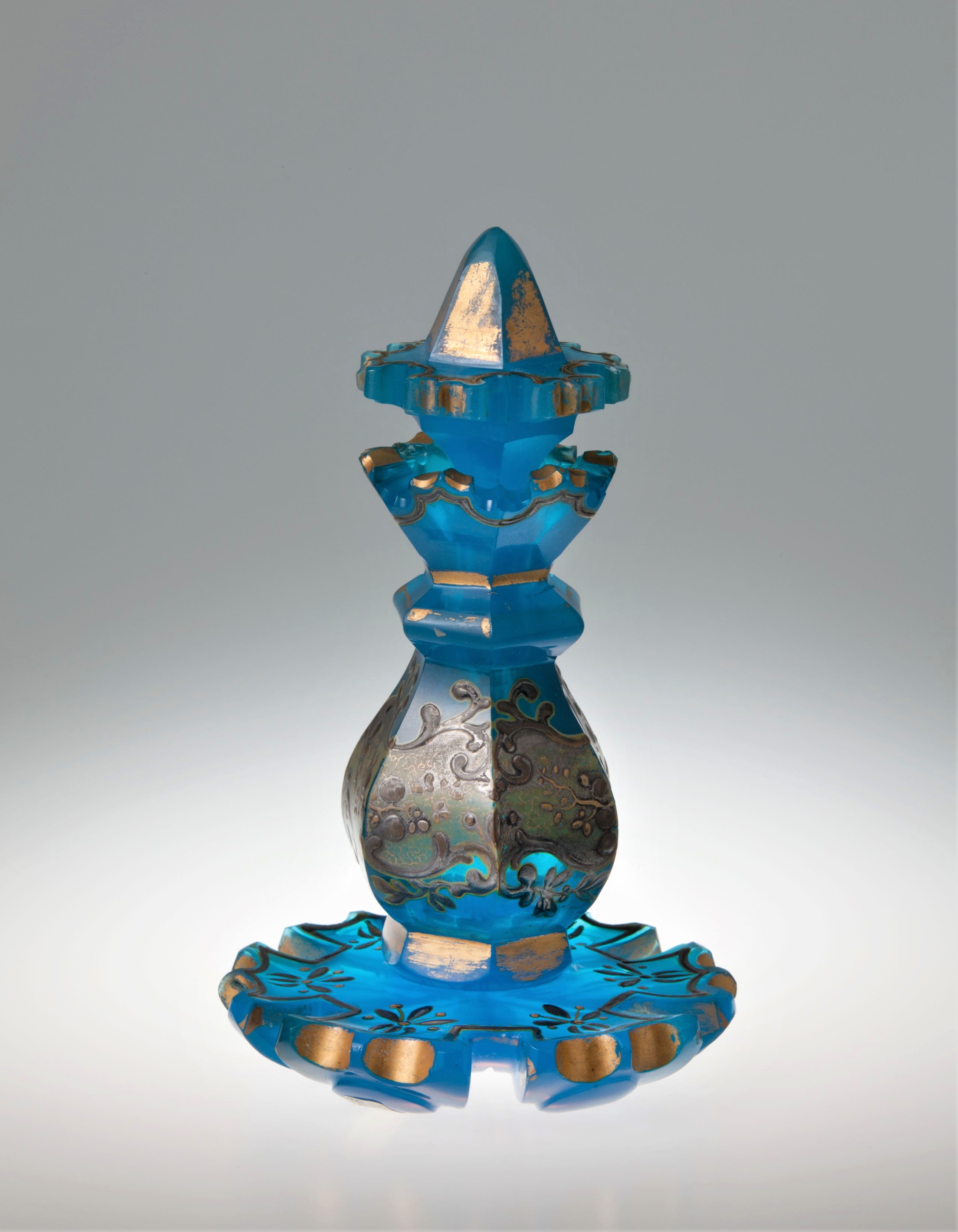 魅せる器③】青色ガラス金彩草花文香水瓶 | 【特集】香りを見る～高砂